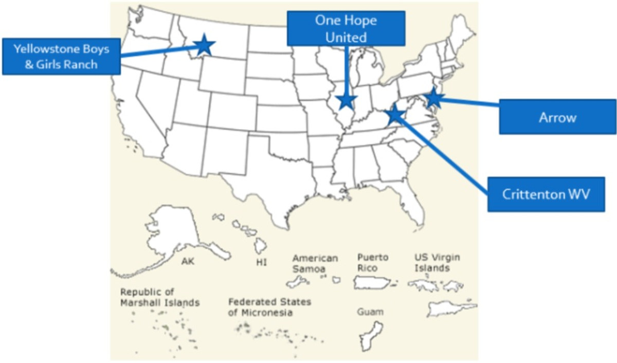 Map of BRTRC Cohort 2 partner site locations